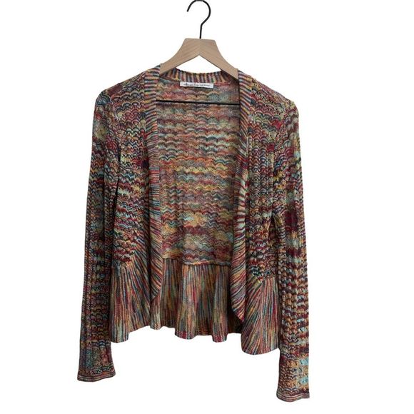 American Rag Multi-Boucle Long-Sleeve Missoni’s fitted cardigan Sz S - Picture 6 of 8